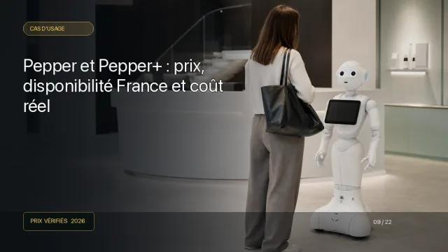 Robot social à tablette et base roulante dans un espace d'accueil