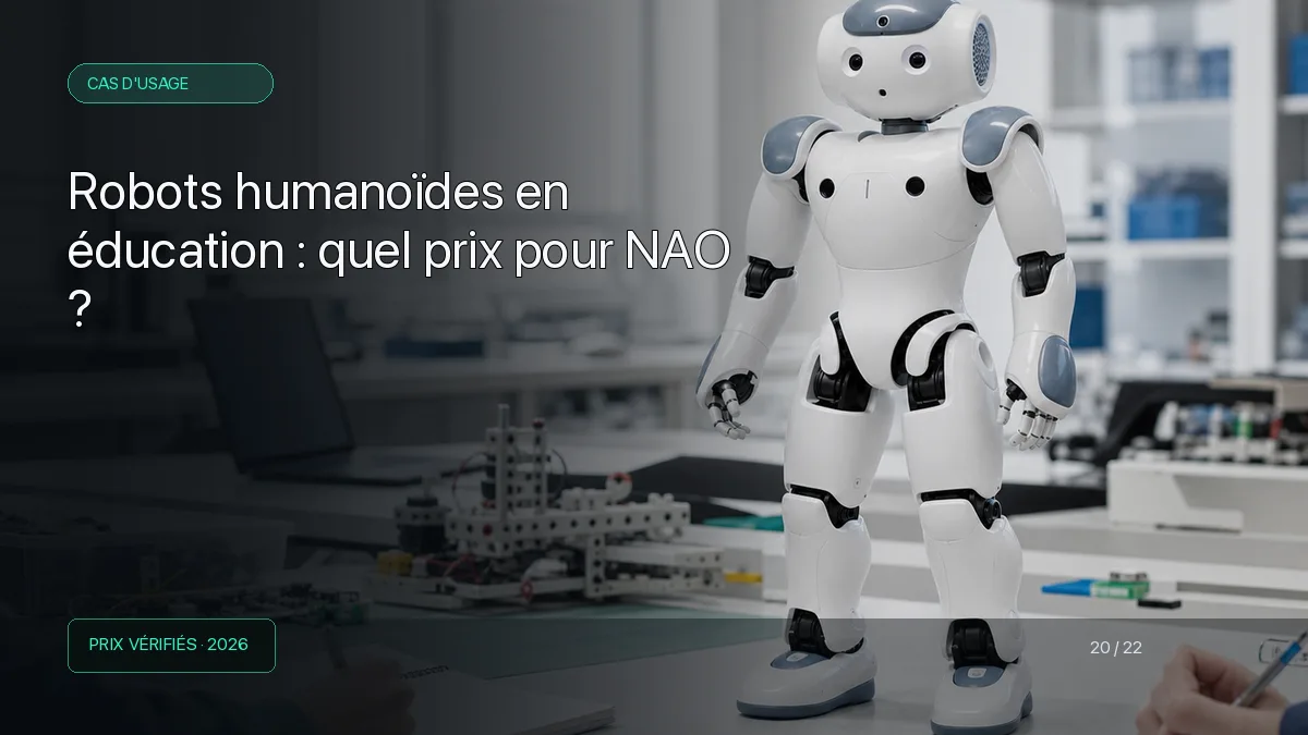 Robot humanoïde éducatif compact dans un laboratoire d'enseignement